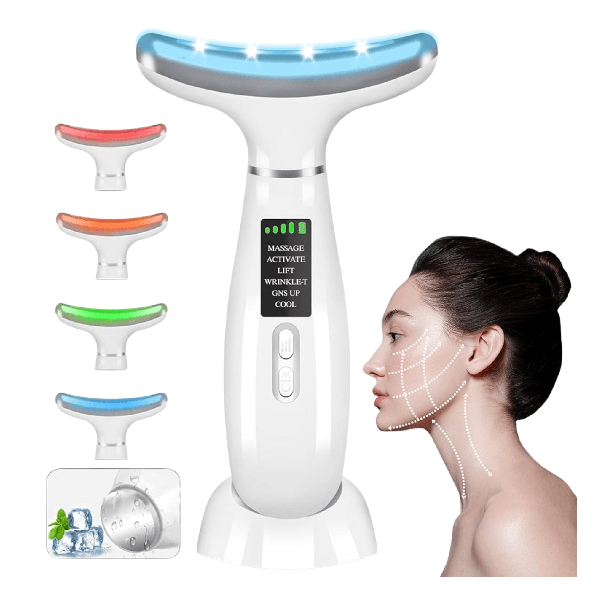 Masajeador de papada con pantalla