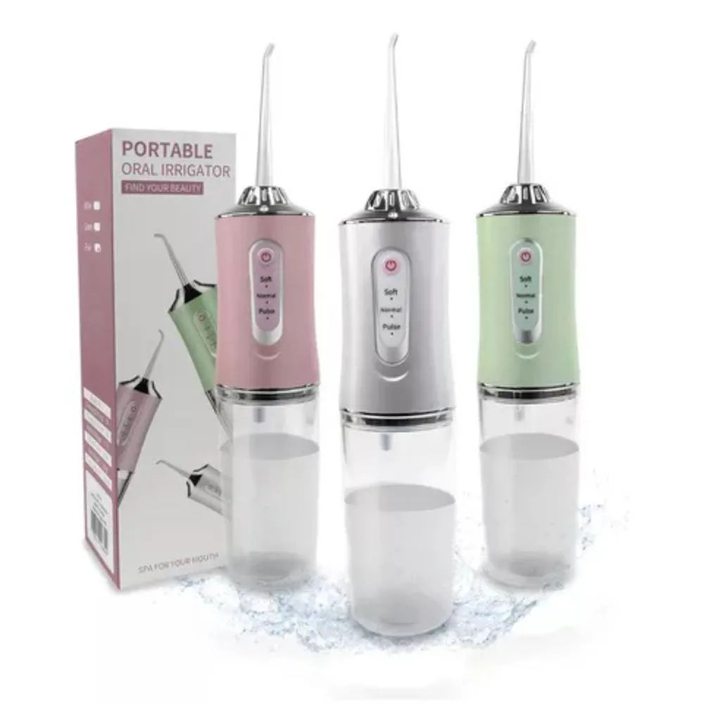 Irrigador eléctrico bucal recargable