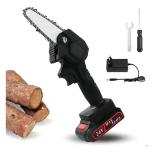 Mini motosierra eléctrica 1 batería 4 pulgadas